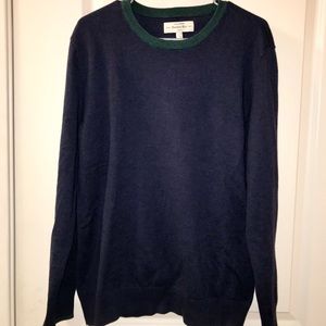 Navy cotton cashmere sweater